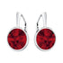 Sudraba auskari "Klaris (Scarlet)" ar Swarovski™ kristāliem